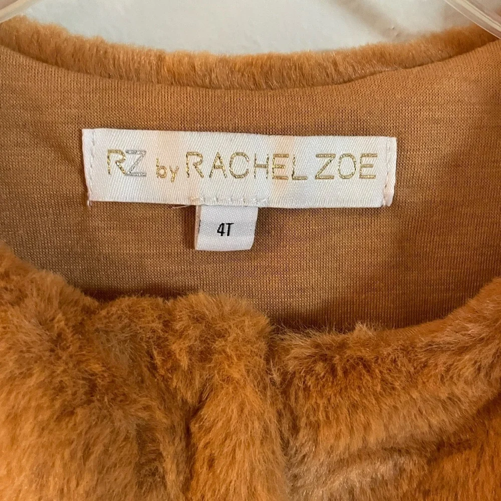 Rachel Zoe Faux Fur Vest in camel girls size 4T